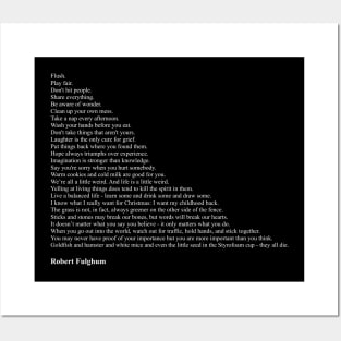 Robert Fulghum Quotes Posters and Art